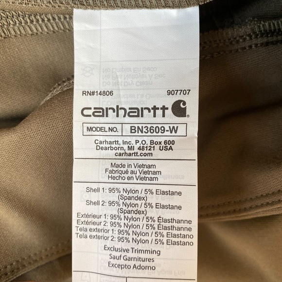 Carhartt Force Utility Leggings Women Size XL Green Fitted Flex Zip Pocket NWT - Picture 9 of 13